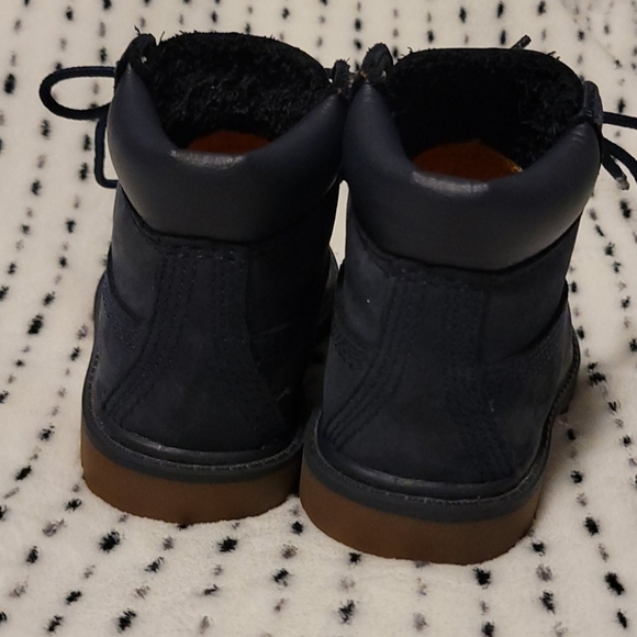 Navy blue Toddler Timberlands - Picture 5 of 11
